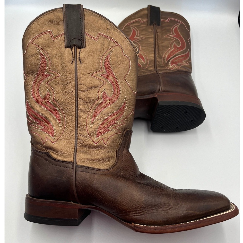 Shyanne Frankie Western Cowboy Boots Women's 8.5B Brown Leather Square Toe